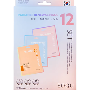 SET DE MASCARAS RENOVADORAS DE RADIANTIDAD SOQU 12 - Product Image 1