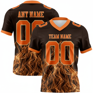 Personalized Men's Youth Adults' Long Sleeve American Football Style Jersey Team Sports Uniform <b>Shirt</b> - Product Image 1