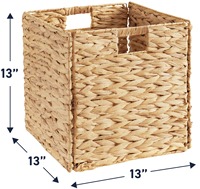Panier de rangement pliable en jacinthe d'eau, panier en osier fait à la main, panier de rangement en gros, écologique, fabriqué au Vietnam