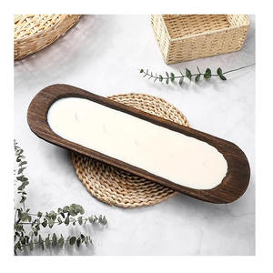 Tazón de vela de madera de mango más largo, diseño moderno, Vintage, recién llegado, acabado marrón, para decoración de mesa, decoración de boda para el hogar - Product Image 2