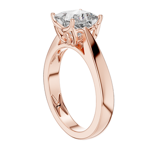 Bague en diamant de laboratoire taille princesse 1,5 carat pour femme, diamants CVD VVS-VS EF, or 18 carats, 14 carats, 10 carats et argent 925, moissanite - Product Image 2