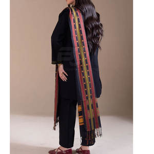 Conjunto de Ropa Étnica Pakistaní de 3 Piezas de Algodón para Mujer, Vestido Informal, Conjunto Elegante de Kurta y Dupatta - Product Image 6