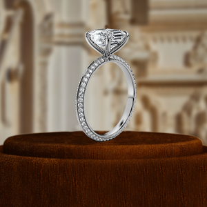 1 Carat Asscher Cut Lab Grown Diamond Christian Engagement Ring Prong Setting Classic 14K Gold IGI Certified pour les mariages - Product Image 4