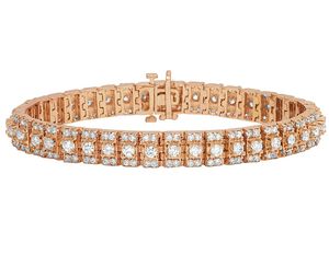 Design minimaliste Luxe Fabriqué à la main Diamant Moissanite rond clouté en argent 925 Bracelet classique pour elle - Product Image 1