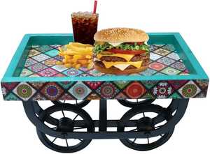 ถาดเสิร์ฟอเนกประสงค์สำหรับโต๊ะในห้องครัวห้องน้ำ & ห้องนั่งเล่นทำจากไม้ธรรมชาติ - Product Image 4