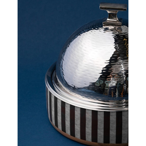 ไม้ธรรมชาติเสิร์ฟจานกระจกขัดฝาปิด Handmade รอบงานแต่งงานและกิจกรรมอาหารเซิร์ฟเวอร์เครื่องหม้อจานในอินเดีย - Product Image 4