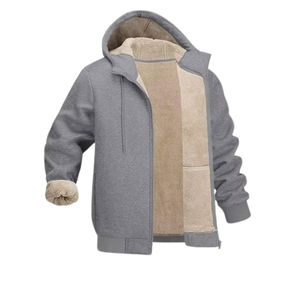 Men's <b>Sherpa</b> <b>Lined</b> <b>Hoodie</b> Premium Quality Cotton Fleece Warm Soft Comfortable Casual Trendy Oversized Pullover Streetwear - Product Image 1