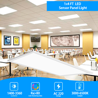 Plafonnier LED plat, luminaire LED pour plafond suspendu, 5 CCT 3000K-6500K réglable et 5 puissances, luminaire rétroéclairé pour bureau