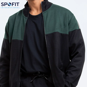 Conjunto Deportivo de 2 Piezas para Hombre, Estampado, para Gimnasio o Calle, con Mangas Largas, Franjas Laterales, Cierre con Cordón, 100% Algodón Felpa - Product Image 2