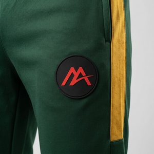 Conjunto Deportivo para Hombre en Verde Oscuro, Chaqueta Deportiva con Cierre Completo, Pantalones Jogger con Franjas Laterales Doradas, Ropa Deportiva para Entrenamiento, Gimnasio, Running y Fitness - Product Image 5