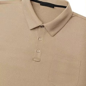 Polo d'été pour homme en soie glacée et nylon, tricoté élastique de haute qualité, sans repassage, col fin uni, style décontracté chic pour le golf - Product Image 6