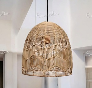 Design classique rotin intérieur salon chambre cuisine pendentif décoratif abat-jour rustique osier chanvre corde lustre - Product Image 3