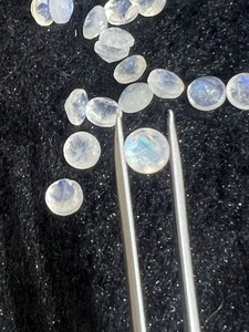 AA Quality 5mm Rainbow Moonstone Faceted Loose Cut <b>Stone</b> Natural White Gemstone Material Mehrajudin <b>Gems</b> MG-NU1973 BLUE <b>FIRE</b> - Product Image 5