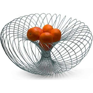 Haute qualité grand salon comptoir en fer forgé Ventilation antirouille fruits Snack écrou panier de rangement fil métallique fait noir - Product Image 6