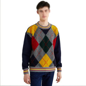 Haute qualité 100% coton Style coréen hommes sweat couleur unie manches longues col rond coupe régulière personnalisable plaine teint hiver - Product Image 1