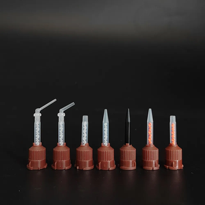 Embout de mélange <span class=keywords><strong>dentaire</strong></span> en plastique brun embouts pointus uniques 1:1 4:1 embout de mélange court mélangeur <span class=keywords><strong>dentaire</strong></span> en résine pour matériau de <span class=keywords><strong>ciment</strong></span> temporaire - Product Image 3