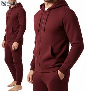 Sudadera con capucha y pantalón con cremallera de fabricante al por mayor logotipo personalizado algodón polar diamante strass 2 piezas chándal para hombre lujo - Product Image 5
