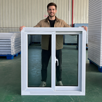 Fenêtre coulissante en PVC résistante aux ouragans, couleurs personnalisées, taille sur mesure, double vitrage trempé, isolation thermique, design moderne, hôtel, cuisine, villa