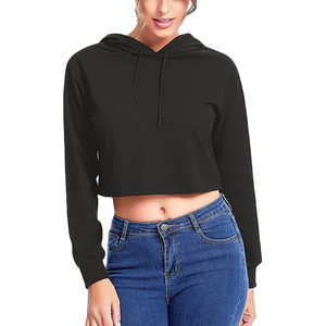 Sudaderas Cortas para Mujer, Ropa Holgada, Sudaderas Cortas Lisas, Personalizadas, Ropa Deportiva, Algodón Transpirable, Tops Cortos - Product Image 6