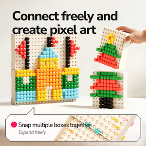 <span class=keywords><strong>Jeu</strong></span> <span class=keywords><strong>de</strong></span> construction MIDEER Pixel Art pour enfants, plateau à chevilles en forme <span class=keywords><strong>de</strong></span> champignon, mosaïque créative Montessori, ensemble d'activités éducatives Mideer - Product Image 3