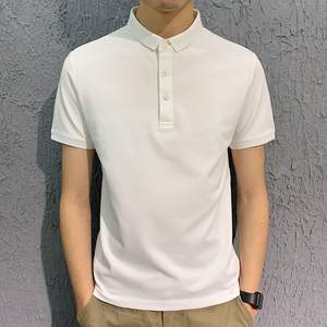 Camisas Polo Casuales de Punto de Manga Corta para Hombre, Cuello Camisero, Color Sólido, Económicas, Personalizadas OEM, Versión Ligera con Solapa Coreana - Product Image 2