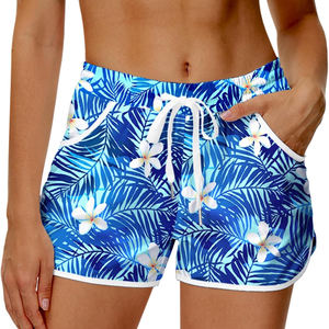 Women's Polyester Quick-Dry Sport Gym <b>Shorts</b> High & <b>Low</b> <b>Waist</b> Plus Size Yoga Pattern With Logo Athletic Running <b>Shorts</b> Pocket - Product Image 1