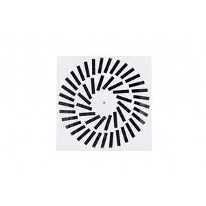 Diffuseur hélicoïdal carré Tecnosystemi DQE avec 16/24/48 fentes, registres et grilles métalliques peints en blanc, jets réglables - Product Image 1