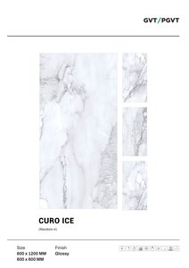 แผ่นกระเบื้องพอร์ซเลน600x1200มม. กระเบื้องหินอ่อนผิวมันดูหรูหราสำหรับการออกแบบผนังและพื้น - Product Image 6