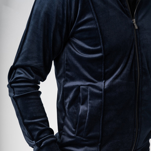 ชุดวอร์มผ้ากำมะหยี่สำหรับผู้ชายชุดวอร์มผ้ากำมะหยี่โอเวอร์ไซส์ออกแบบโลโก้ได้ตามต้องการ - Product Image 4