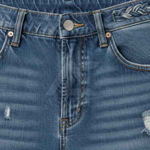 Elegantes Pantalones Cortos Vaqueros para Hombre, Estilo Utilitario, con Bolsillos Funcionales y Ajuste Cómodo - Product Image 3