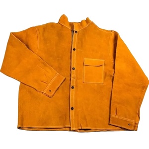 เสื้อแจ็คเก็ตหนังสำหรับงานเชื่อม ผ้าฝ้ายด้านหลัง หนังวัว ทนไฟ ป้องกันเปลวไฟ สำหรับช่างเชื่อม - Product Image 1