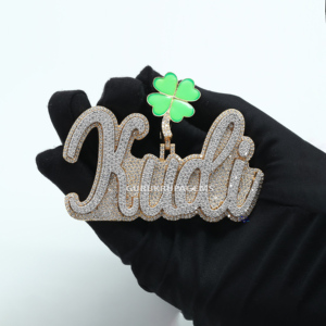 Trending Hip Hop Diamond Jewelry Set Unique 14KT Gold Lab Grown Diamond Pendant Joyería personalizada - Product Image 3