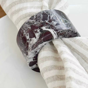 Anneau de serviette en marbre de fabricant fiable pour une décoration de table durable, soutenant les matériaux naturels et les vaisselle réutilisables - Product Image 1