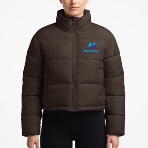 Blouson court matelassé et respirant pour femme, modèle 2026, avec logo personnalisé, en crochet, imperméable, idéal pour l'hiver – Vente en gros - Product Image 2