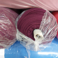 Polyester spandex coréen p/d uni teint solide de différentes couleurs meilleure qualité pour divers vêtements robe tissu en polyester