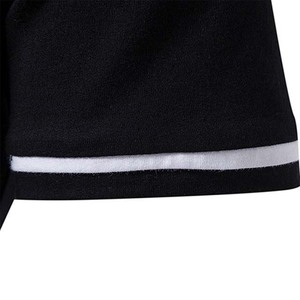 Polos à séchage rapide 100% en coton pour hommes, pull à manches courtes avec fermeture éclair pour la course à pied, l'entraînement et le printemps - Product Image 5