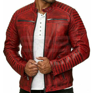 Wholesale STRONG REAPERS SPORTS Plus Size Breathable Customized Genuine Leather <b>Jacket</b> Outdoor Use Stand Collar <b>Men</b> Winter - Product Image 1