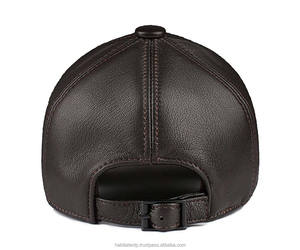 Gorra sólida Sombrero Cuero genuino Hecho Personalizar OEM ODM Servicios Fabricación Gorras de béisbol - Product Image 2