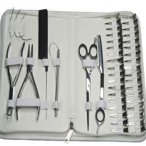 Pince d'extension de cheveux en acier inoxydable avec poignée en caoutchouc Pince à micro ouverture et fermeture de cheveux - Product Image 5