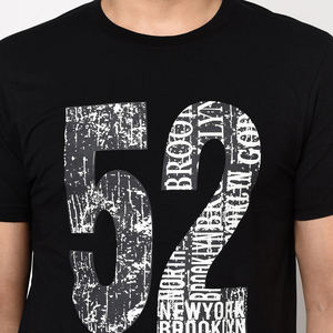 เสื้อยืดผ้าฝ้าย100% สำหรับผู้ชายแห้งเร็ว220ก. สีดำขายส่งพิมพ์ลายแบบกำหนดเองด้วยวิธีดิจิทัล - Product Image 6