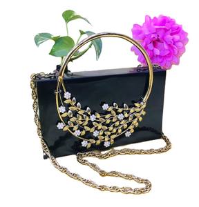 Designer Ladies Satin Lining Resin <b>Clutch</b> <b>Bag</b> Handcrafted Fashionable Evening <b>Bags</b> <b>for</b> <b>Weddings</b> and Parties Cost-Effective - Product Image 1