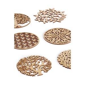 Dessous de plat en bois fabriqué à la main protecteur de table support de service pour cuisine salle à manger utilisation polyvalente décorative - Product Image 2