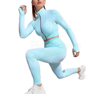 Ensemble de Yoga réversible Sport Fitness pour femmes soutien-gorge de Compression du ventre extensible Leggings solide grande taille équipement d'entraînement respirant - Product Image 4