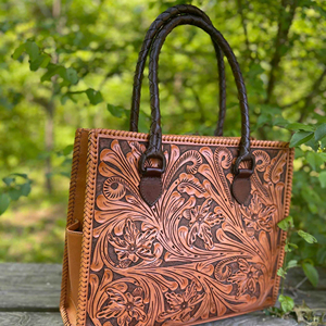 Sac fourre-tout pour femme en cuir véritable 100% fait main, gravure personnalisée, résistant à l'eau, léger, mode estivale, usage quotidien - Product Image 1