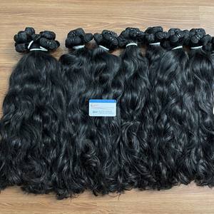 Extensiones de cabello humano natural ondulado suave virgen vietnamita trama doble grande en stock paquetes de cabello crudo - Product Image 2