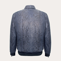 Blouson Bomber en Cuir Bleu pour Homme, Vente en Gros OEM, Nouvelle Collection 2025, Respirant, Imperméable, Coupe-Vent, Écologique, Hiver, Toile Personnalisable