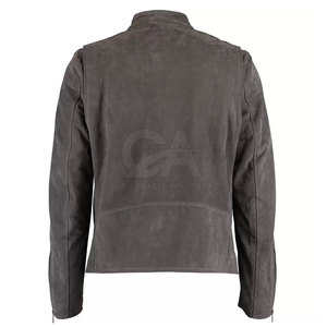 2024 nouvelle mode hiver veste en cuir tissu de haute qualité col montant bas quantité minimale de commande veste pour hommes élégant hommes vestes - Product Image 2