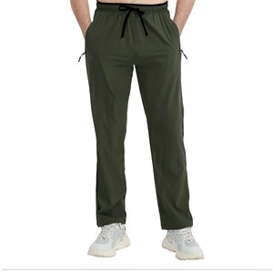 Wholesale High Fashion Men's Cargo Pants Breathable Cotton Solid Color Lightweight <b>Elastic</b> Streetwear Customized Casual Pants - Product Image 1