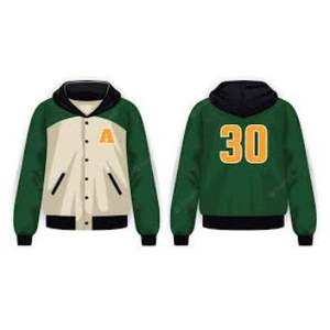 Chaqueta de bombardero de diseño personalizado calidad hombres mangas de cuero Chenille bordado béisbol Letterman Varsity chaquetas para hombres/mujeres - Product Image 5