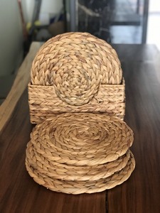 แผ่นรองหวายทรงกลมทำจากธรรมชาติดีไซน์ให้เป็นผักตบชวา - Product Image 6